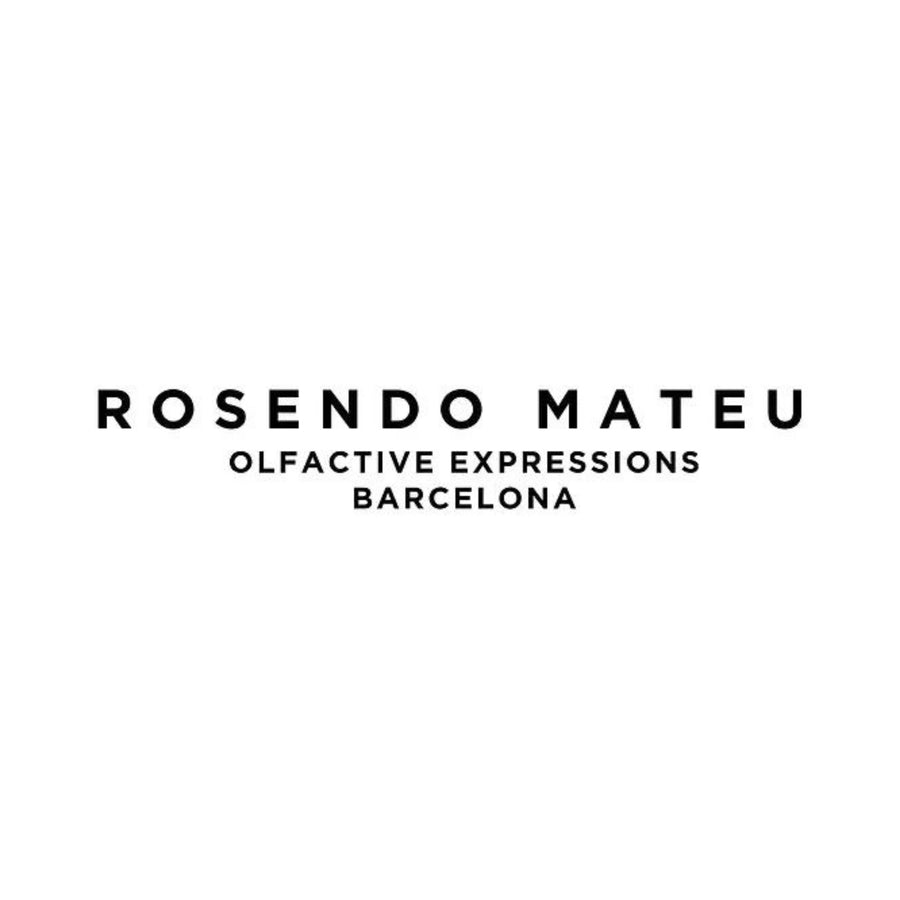 Logo for Rosendo Mateu, showcasing a sophisticated, clean, and minimalist typeface that encapsulates the brand's Spanish roots and its dedication to refined, elegant perfumery.