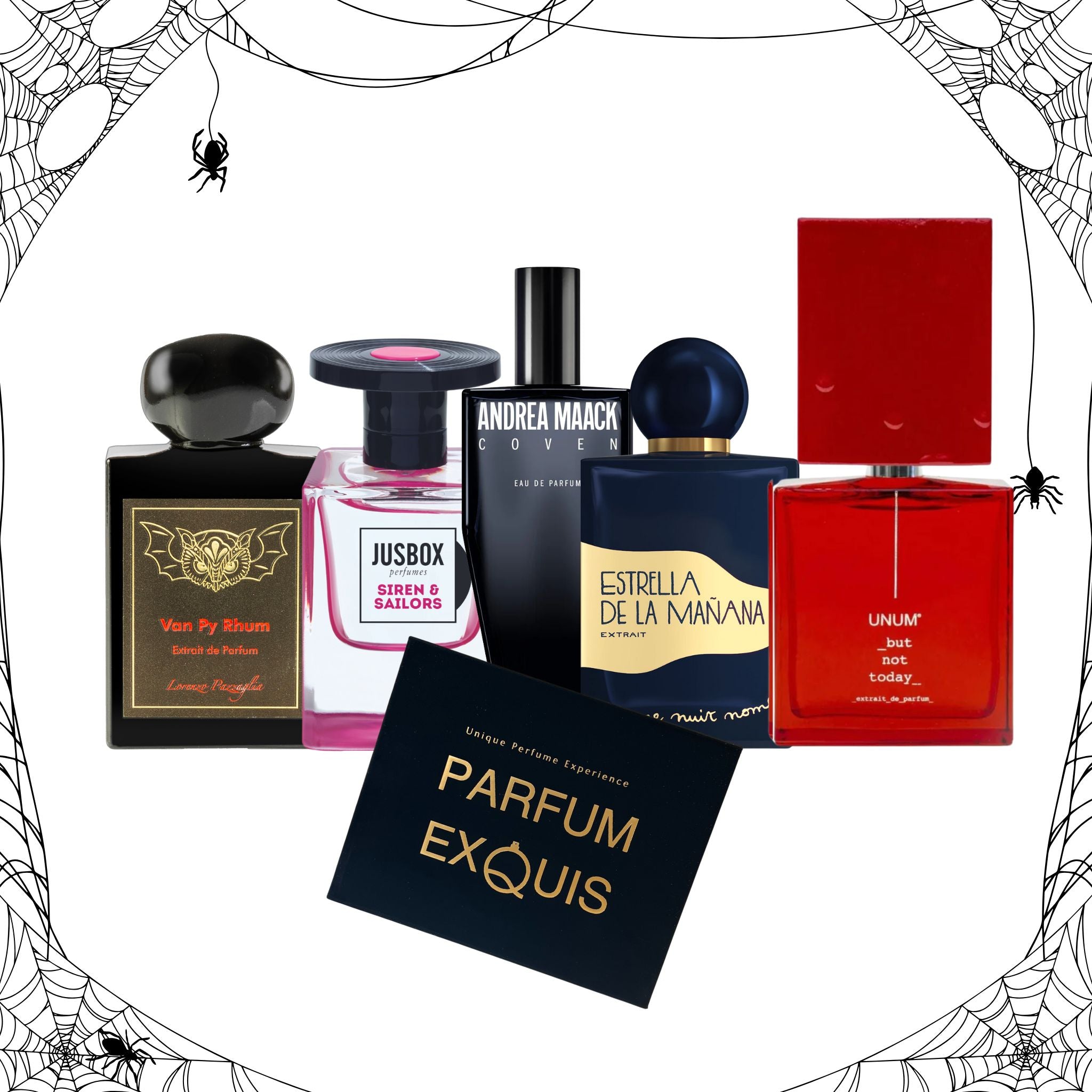 Set de perfumes de Halloween: aromas encantadores para una elegancia espeluznante (5 x 1 ml)