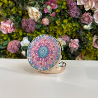 Jewelry Radiant Cushion Cream pink mosaic