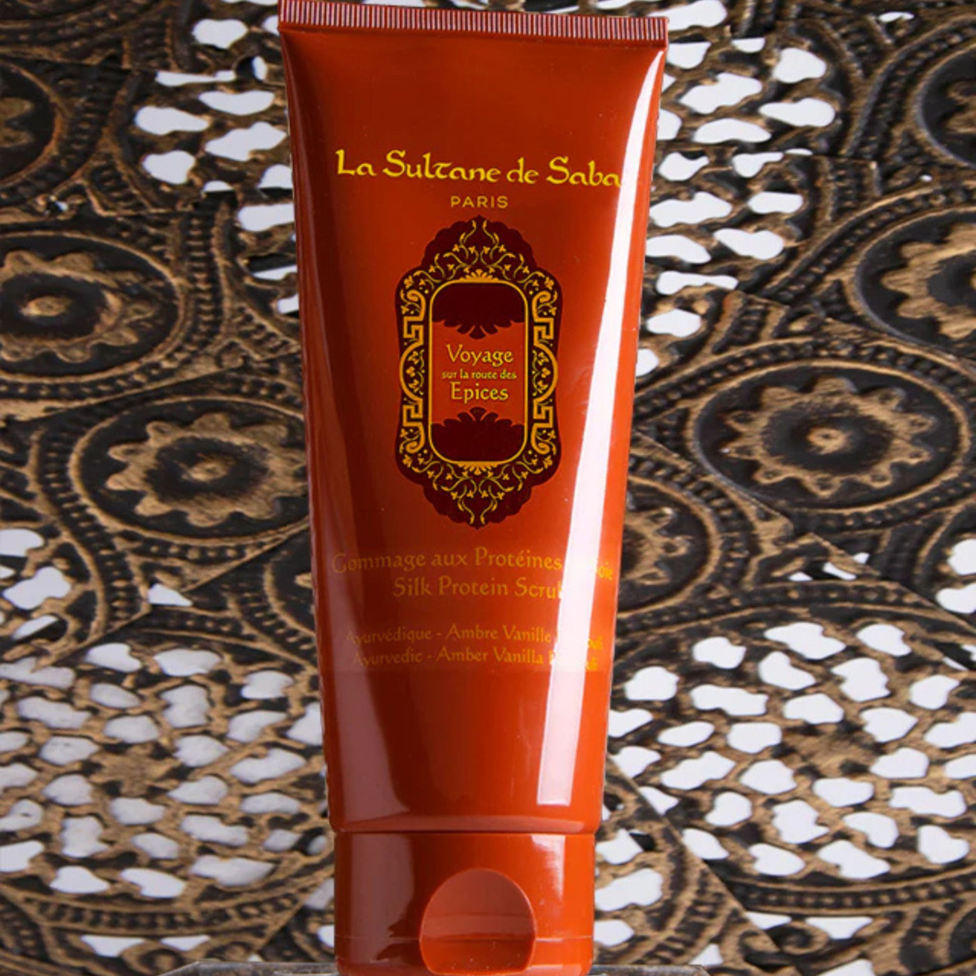 La Sultane De Saba Amber Vanilla Patchouli Silk Protein Scrub