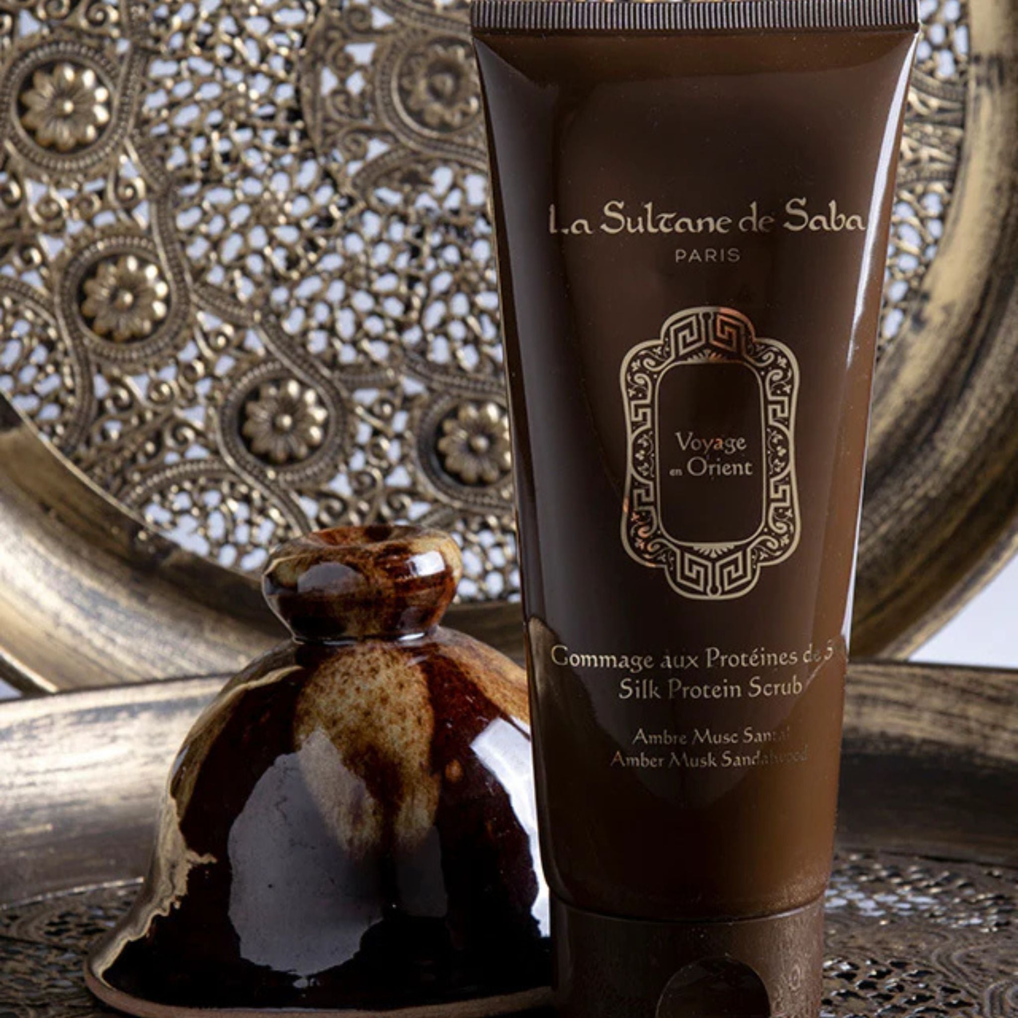 Silk Protein Scrub Amber Musk Sandalwood La Sultane De Saba 