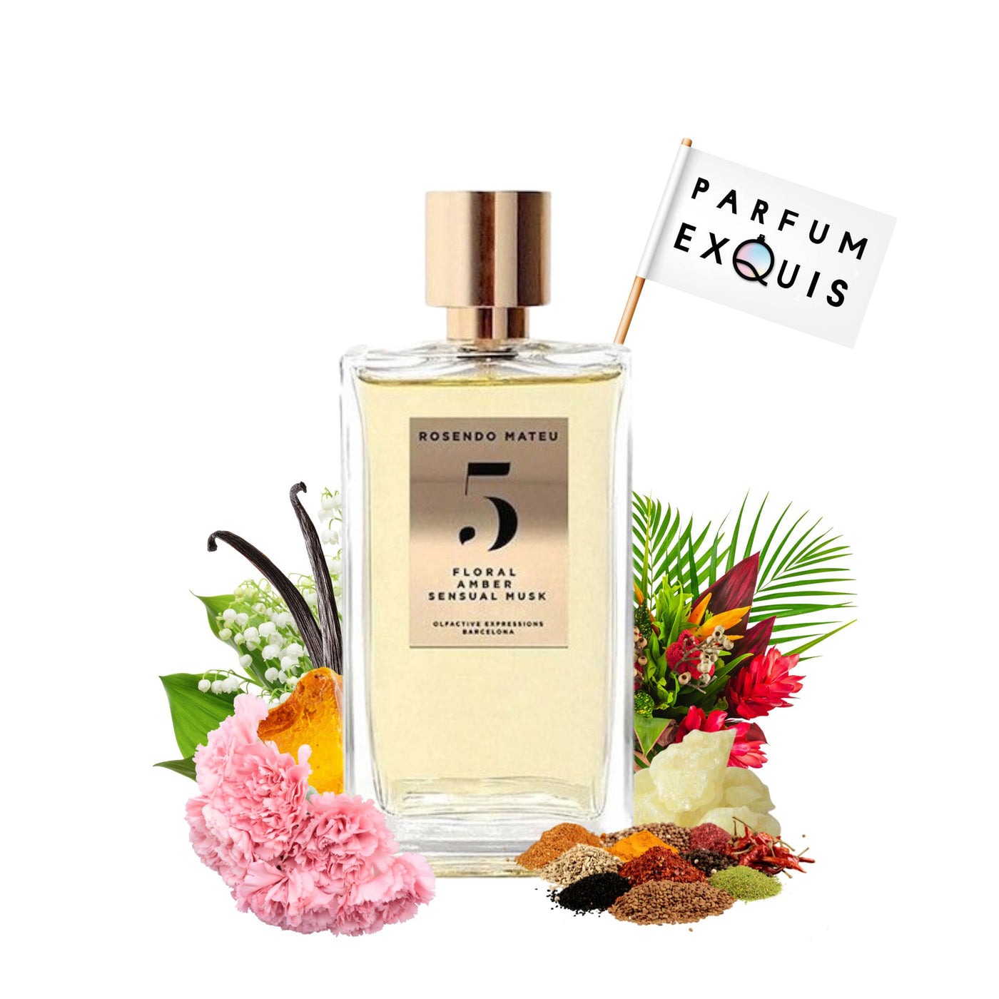 Nº 5 Floral, Amber, Sensual Musk Rosendo Mateu 