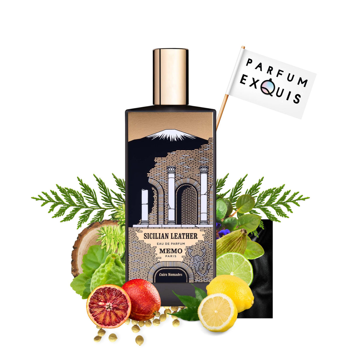 Memo Cuirs Nomades Sicilian Leather – Herren-Eau De Parfum (EDP) – Intensiver Lederduft