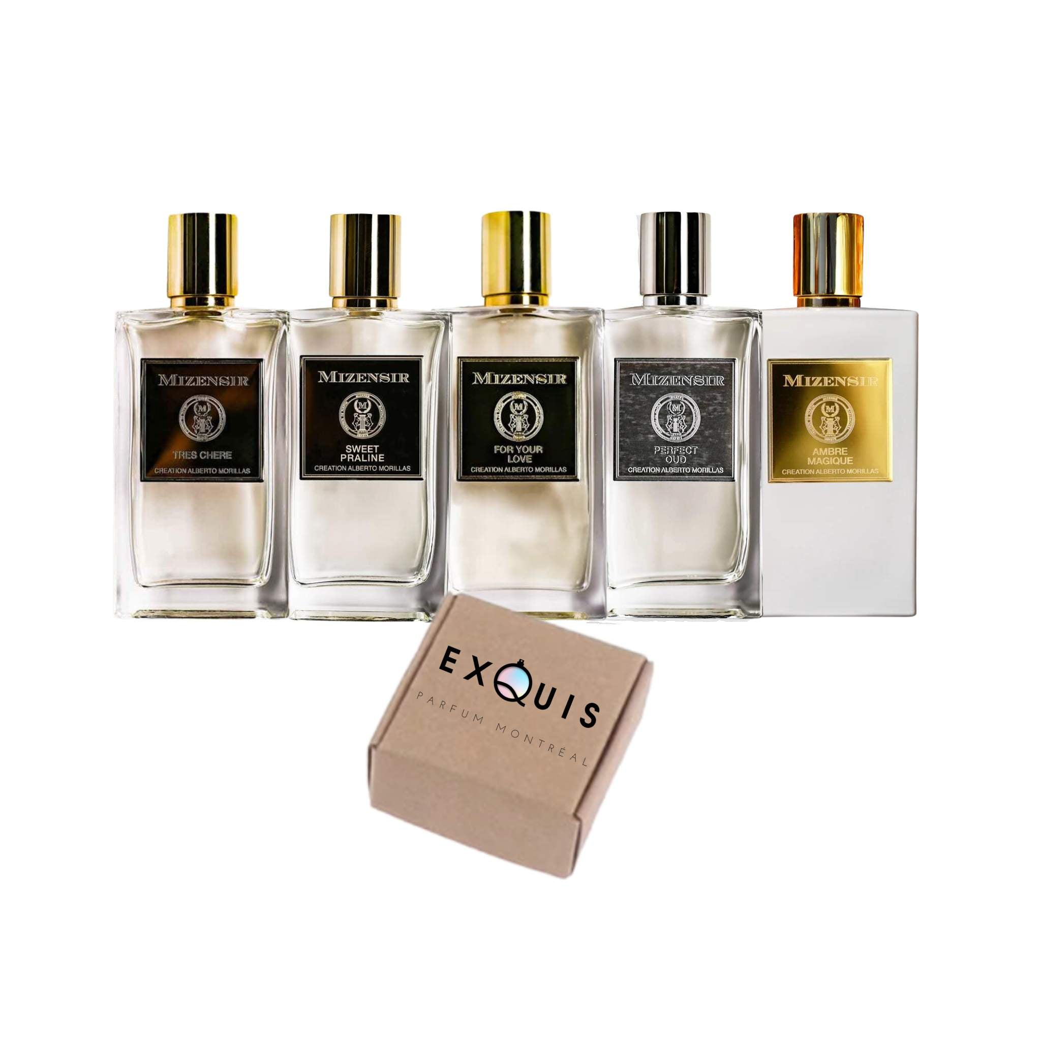 Mizensir perfume discovery sample set kit box
