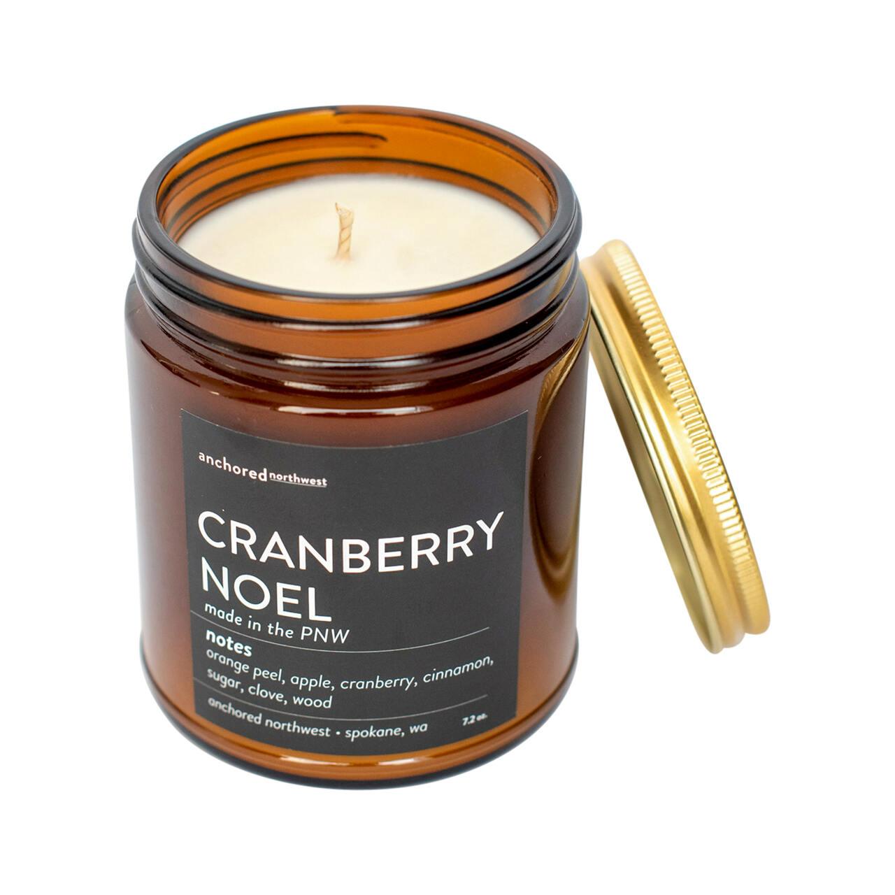Cranberry Noel Amber Tumbler Candle by Anchored Northwest - parfumexquis